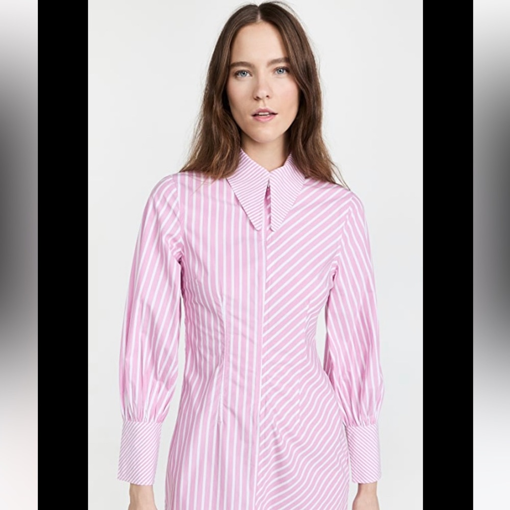 Ganni Zipper Collared Mini Dress